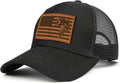 Men's Fishing Trucker Hat Gifts for Dad - Leather Patch Comfort