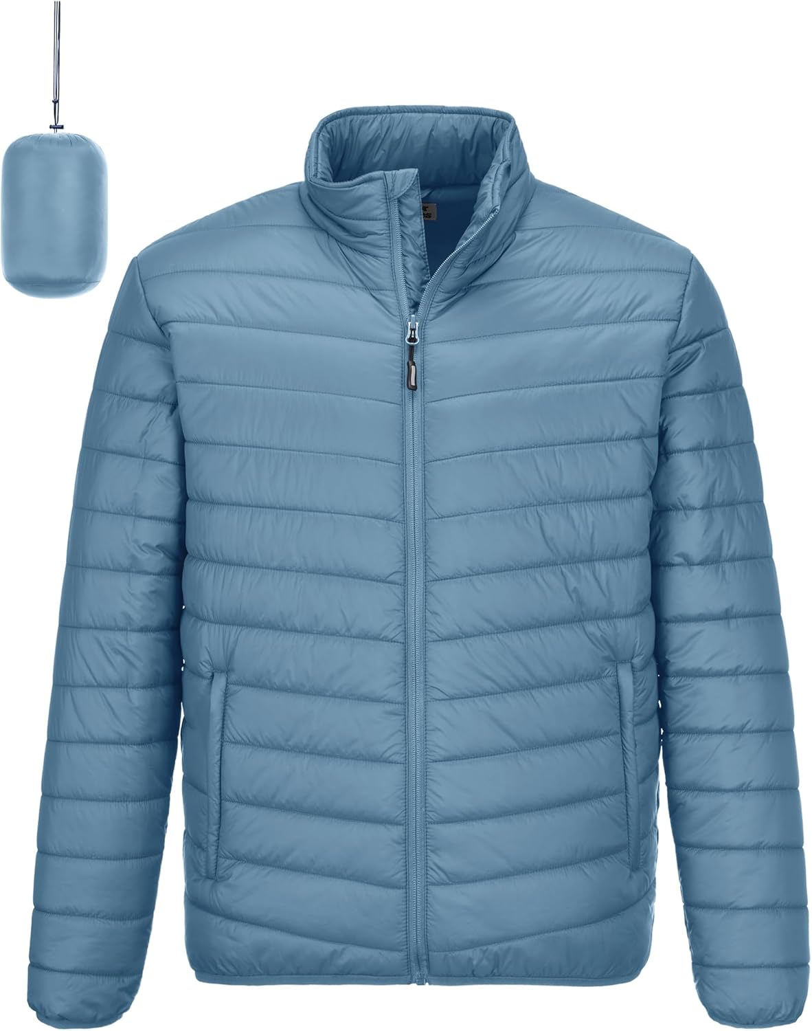 Outdoor Ventures Men's Lightweight Packable Puffer Jacket for Winter