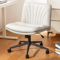 Marsail Armless Office Desk Chair with Wheels for Comfort