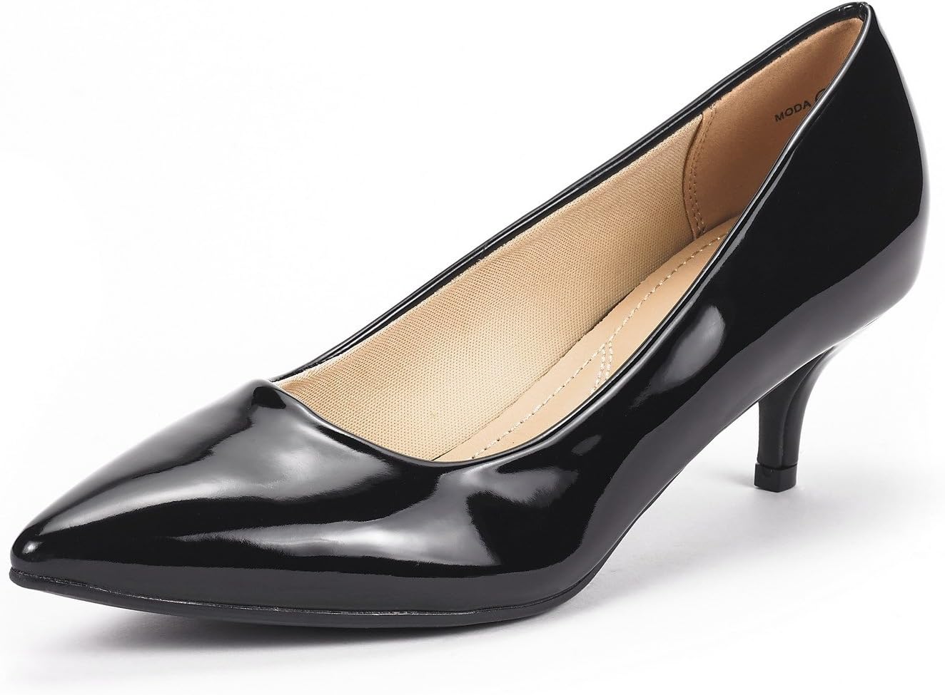 DREAM PAIRS Women's Comfortable Kitten Heel Pointed Toe Pumps