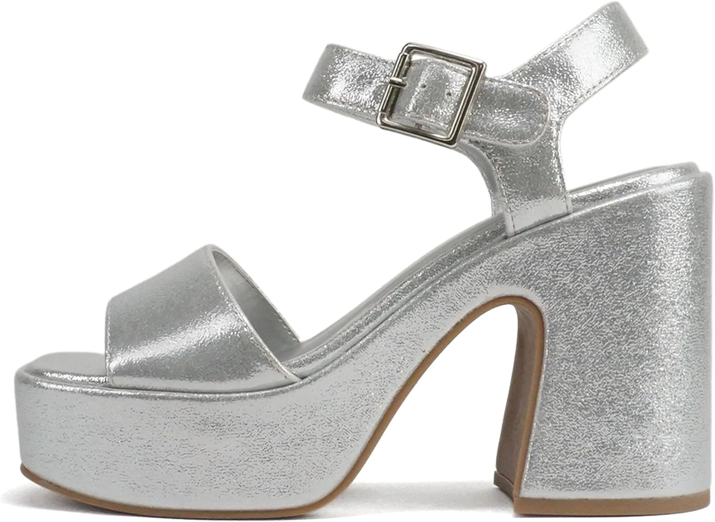 Soda Launch Women Open Toe Ankle Strap Chunky Heeled Sandal