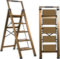 XinSunho 5 Step Ladder Aluminum Step Stool - Slim Foldable Safety