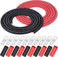 iGreely 1/0 AWG Gauge Wire 10 Ft Black & Red Cable