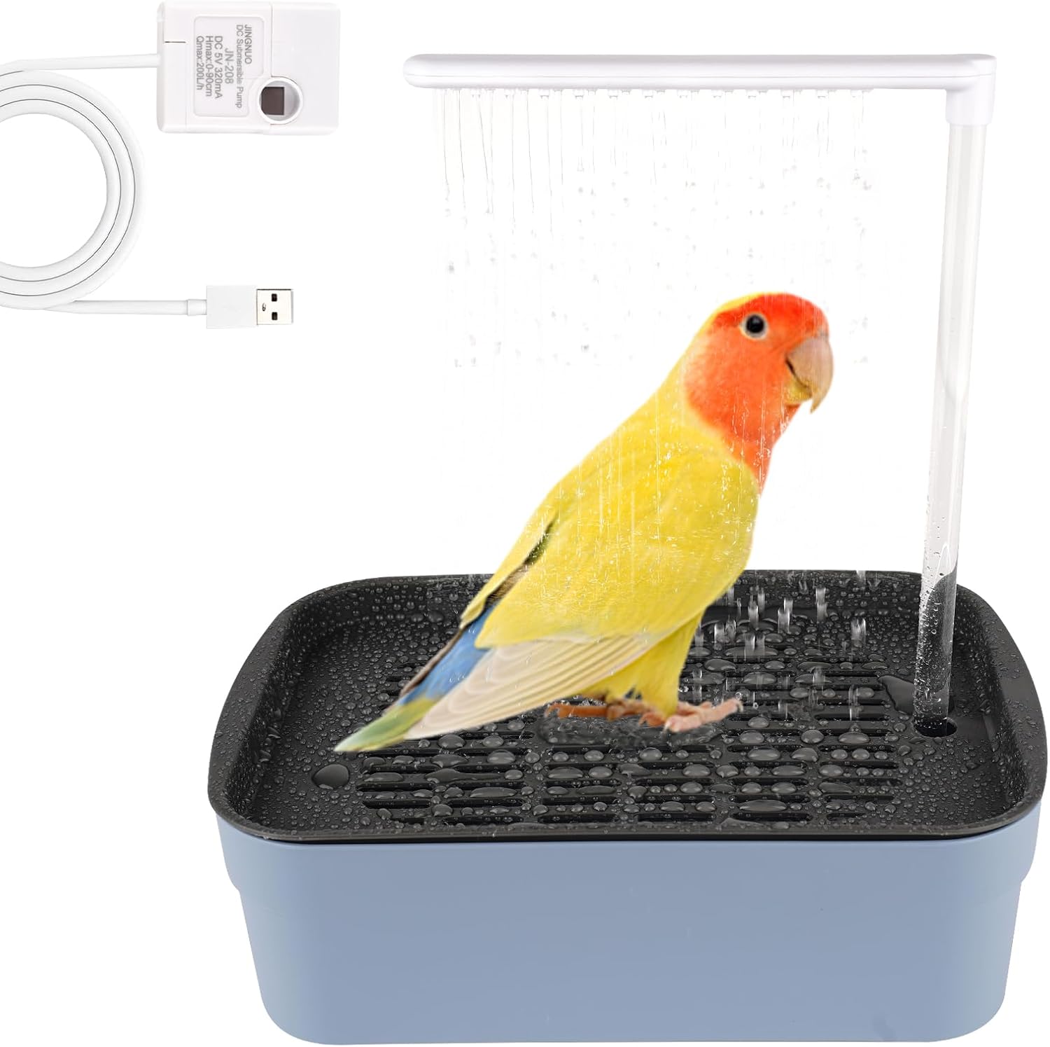 Automatic Parrot Bird Bath with Circulated Shower