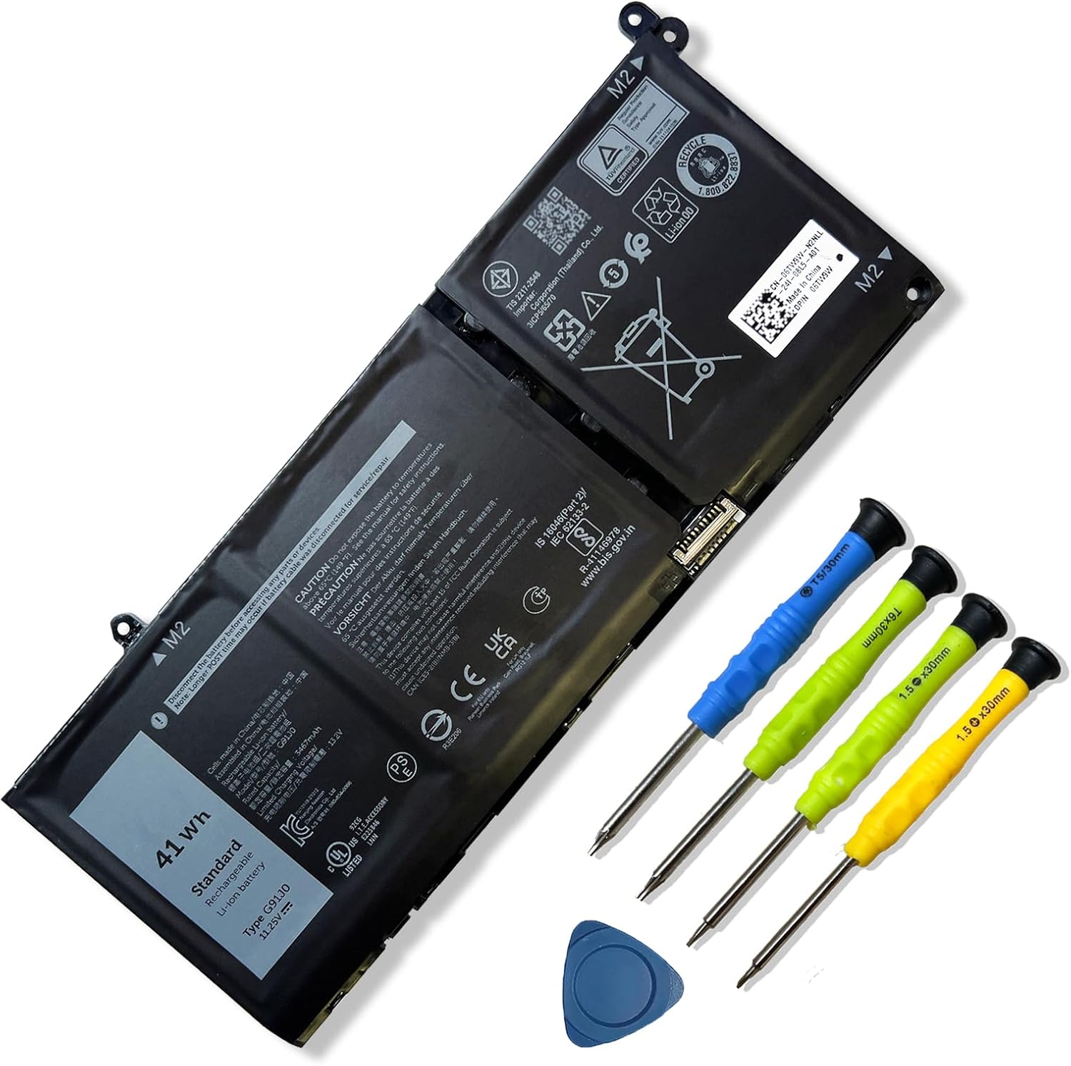 41Wh G91J0 Battery Replacement for Dell Latitude and Inspiron