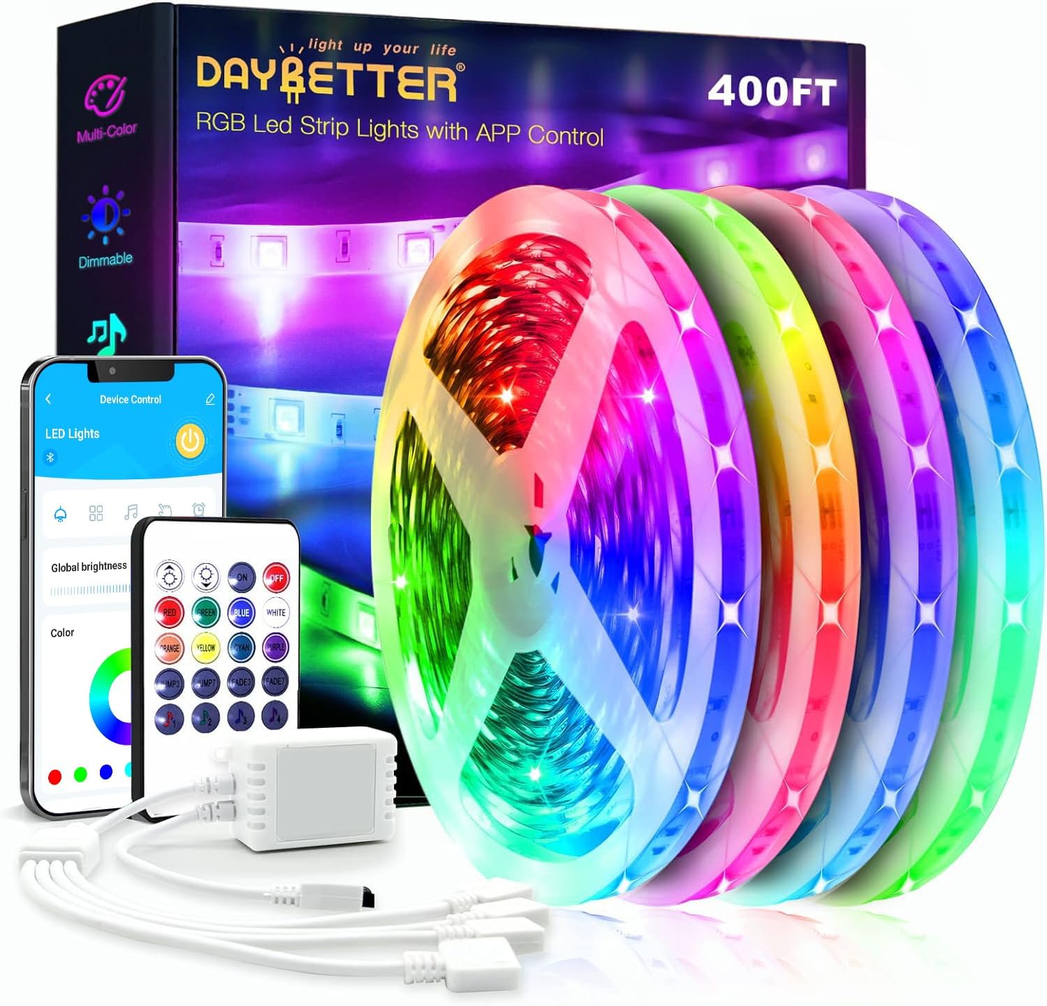 DAYBETTER 400 ft LED Strip Lights for Smart Home Decoration