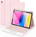 COO iPad 11th/10th Gen Case with Keyboard - Backlit Trackpad Case