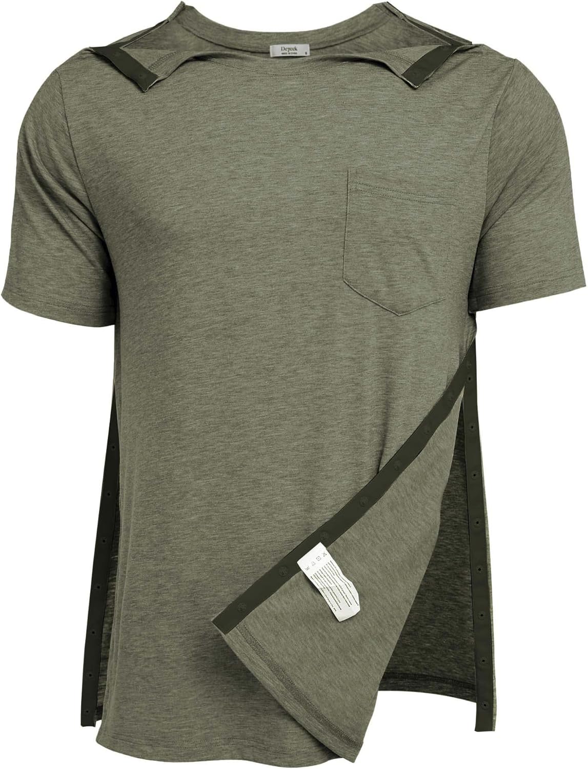 Deyeek Men's Post Shoulder Surgery Shirts for Recovery Comfort