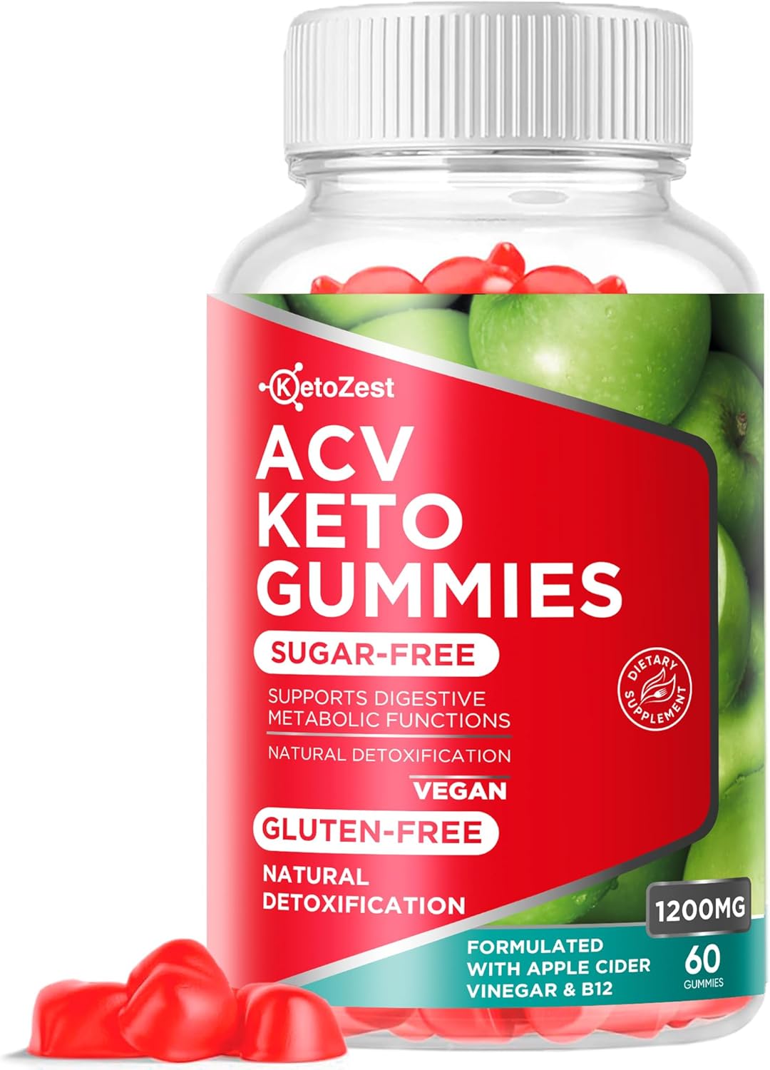 KetoZest ACV Gummies - Sugar & Gluten Free Boost