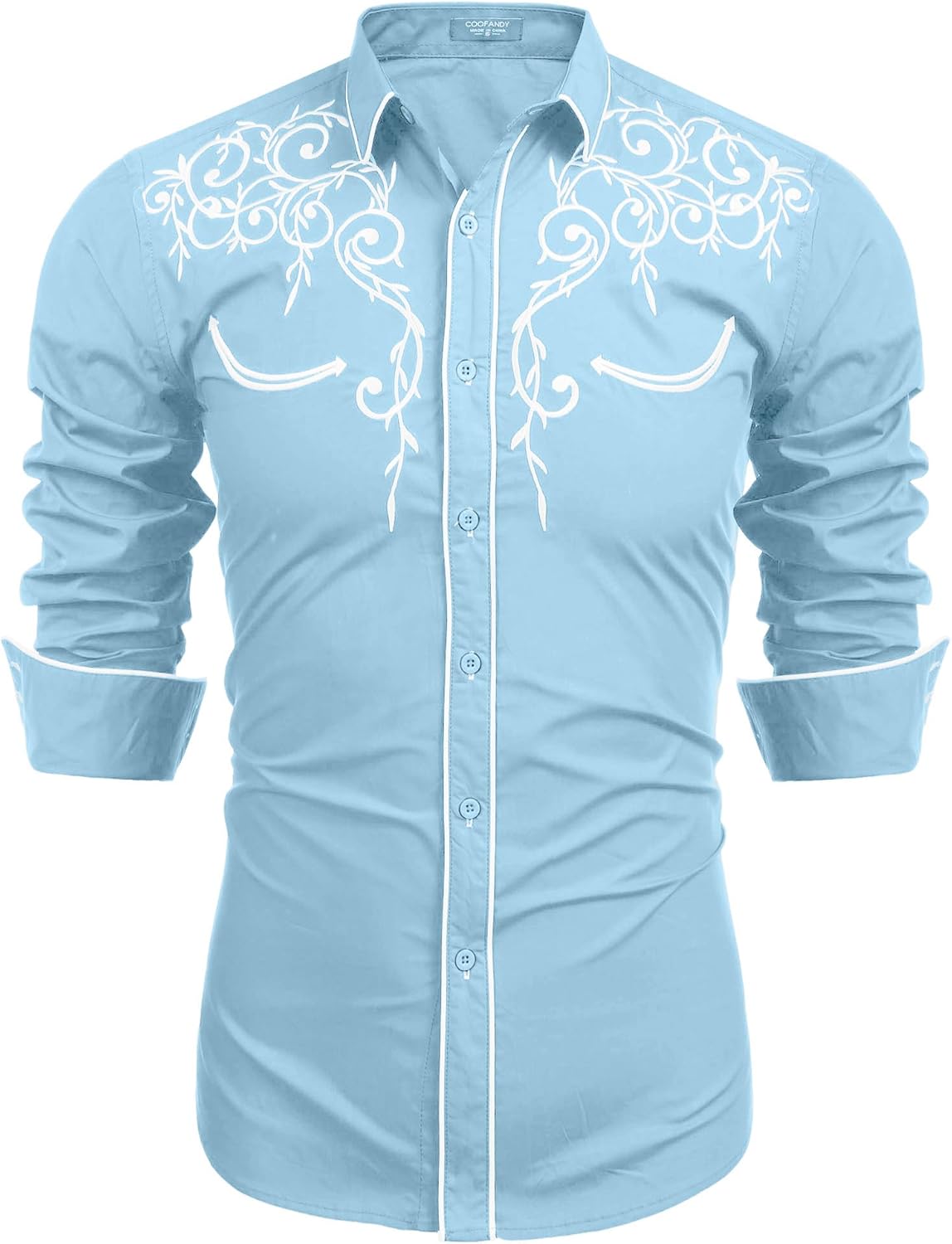 COOFANDY Men's Western Cowboy Shirts for Stylish Casual Wear