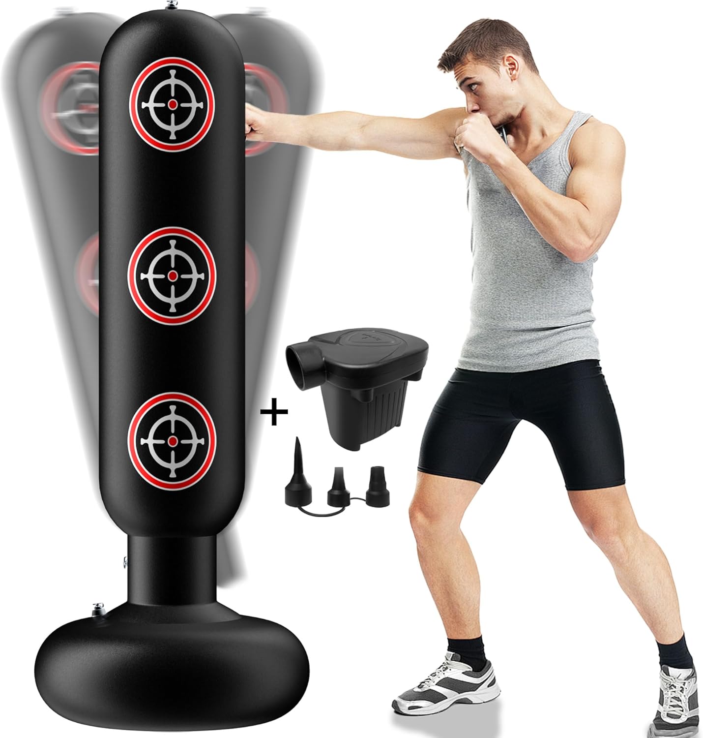 Electric Air Pump Freestanding Punching Bag - WithStar