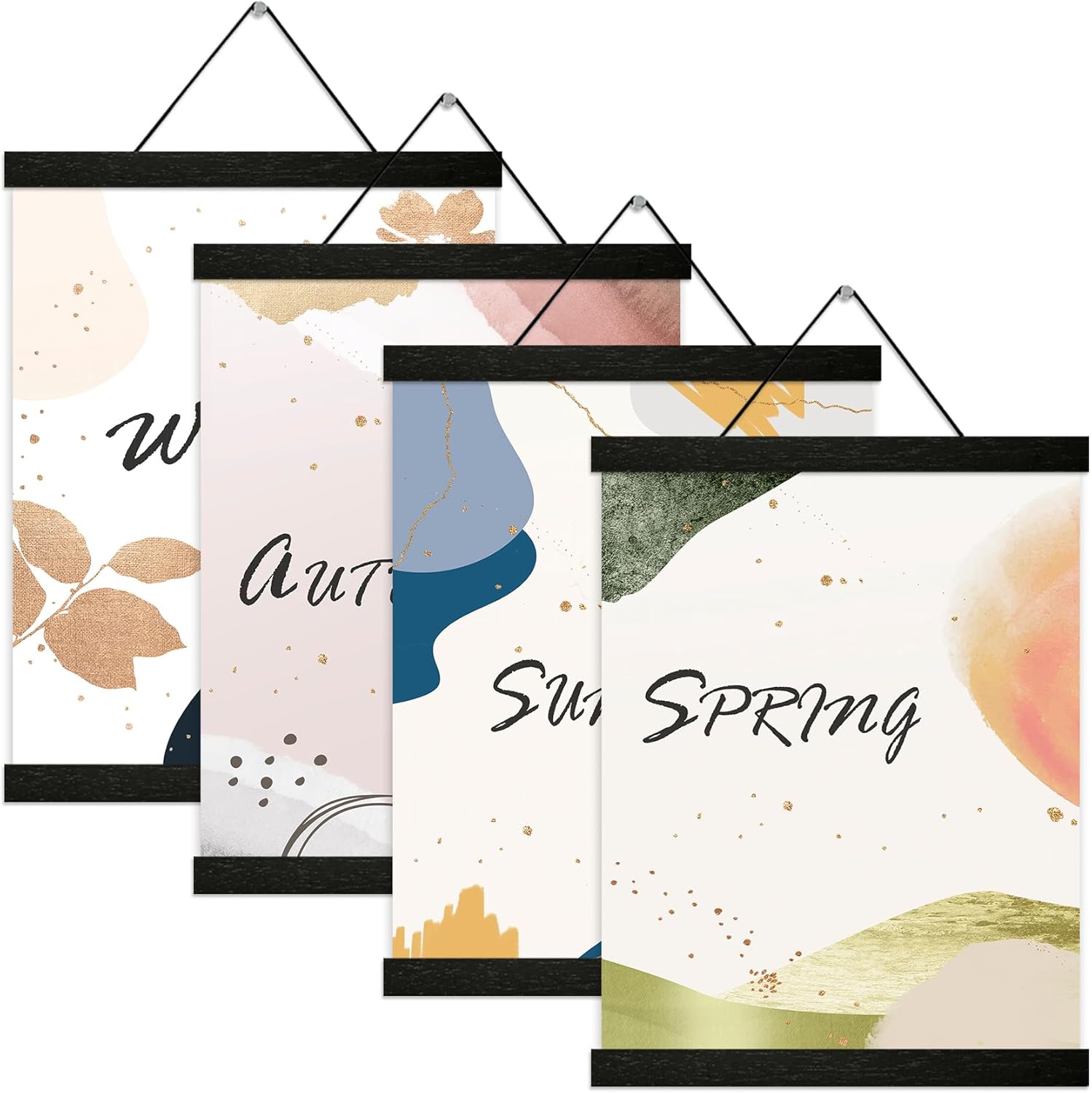 4 Pack Magnetic Poster Hanger Frame for 16 in Wall Art Display
