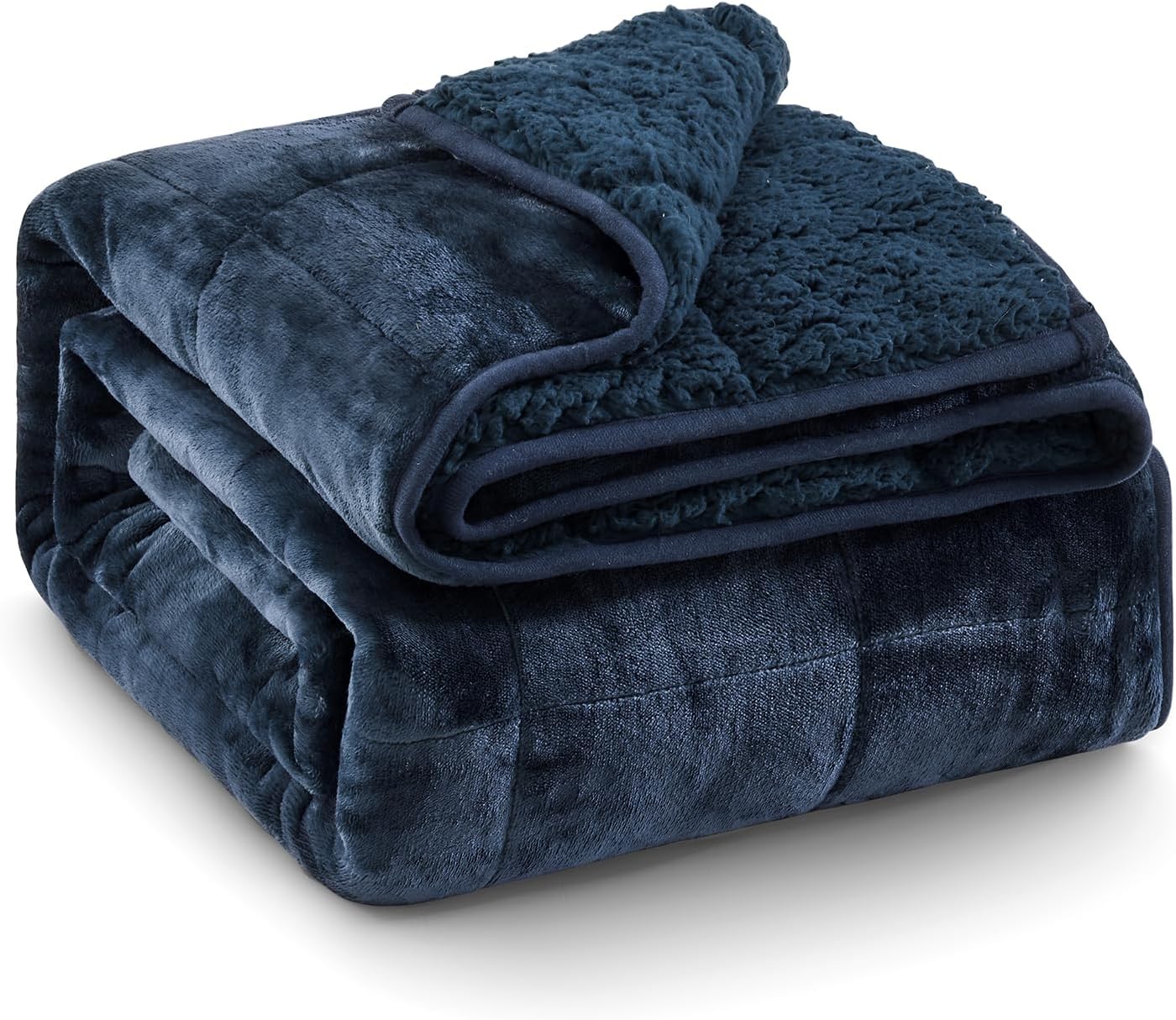 Super Fuzzy Soft Sherpa Fleece Weighted Blanket for Cozy Sleep