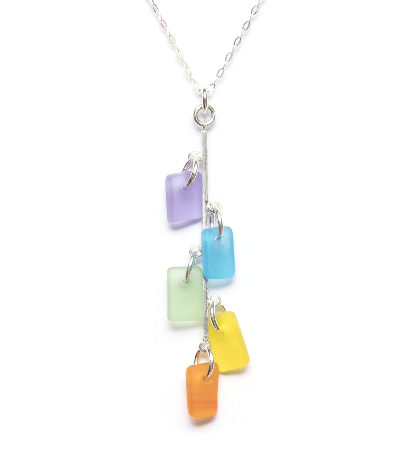 Sea Glass Avalon Pendant - Handmade Neon Jewelry for You