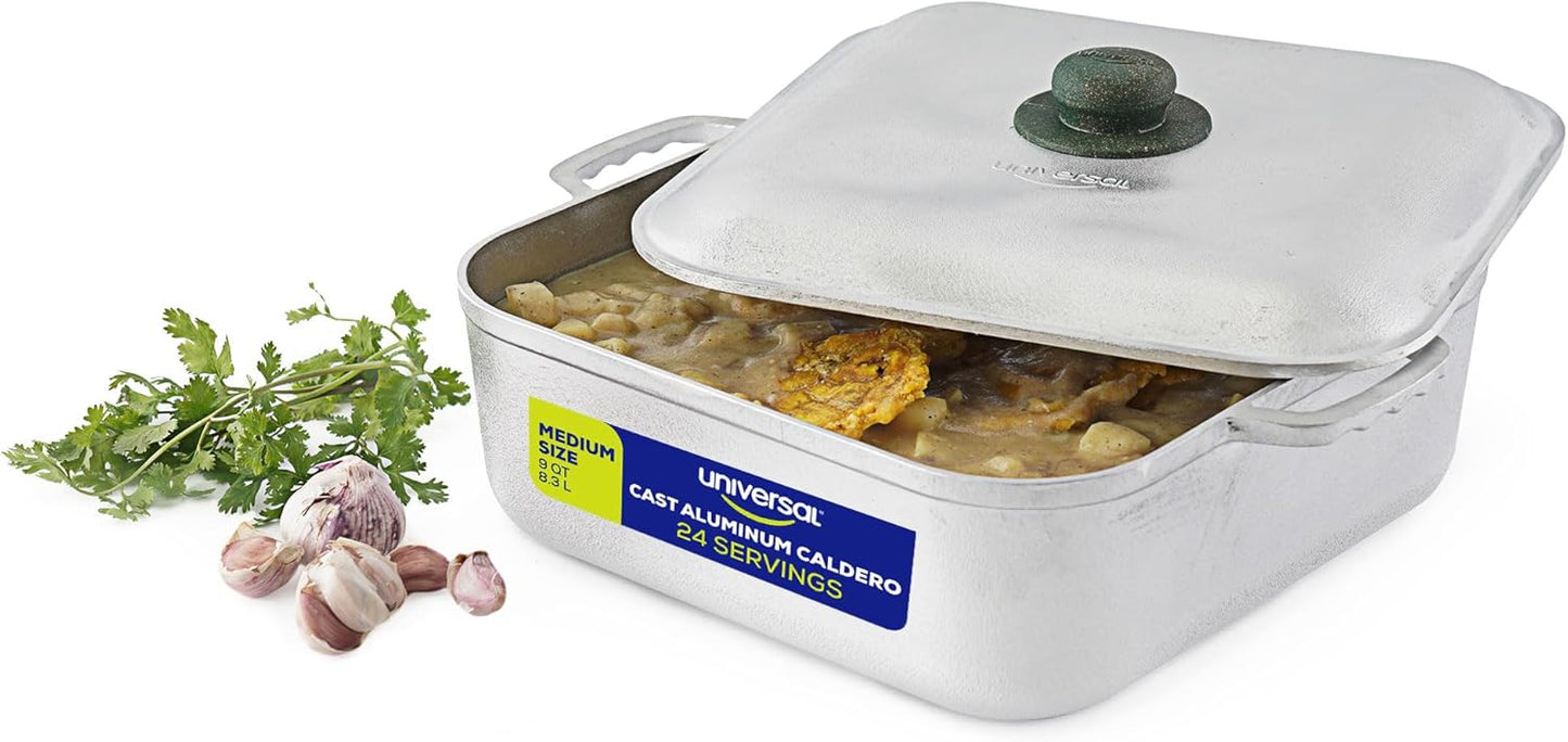 Universal Unique Square Caldero - 9 Quart Stainless Aluminum Pot