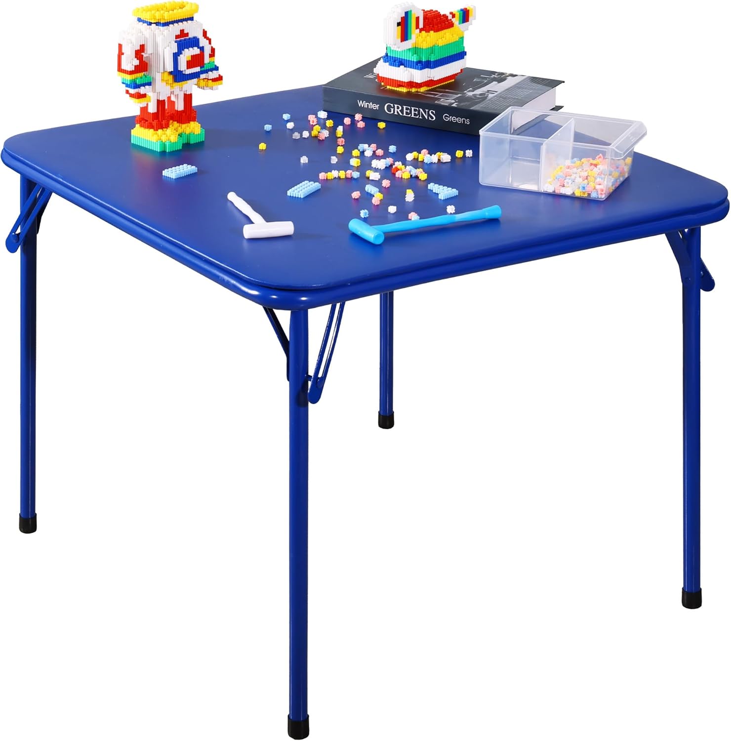 Folding Square Table with Vinyl Padded Top for Kids Activities