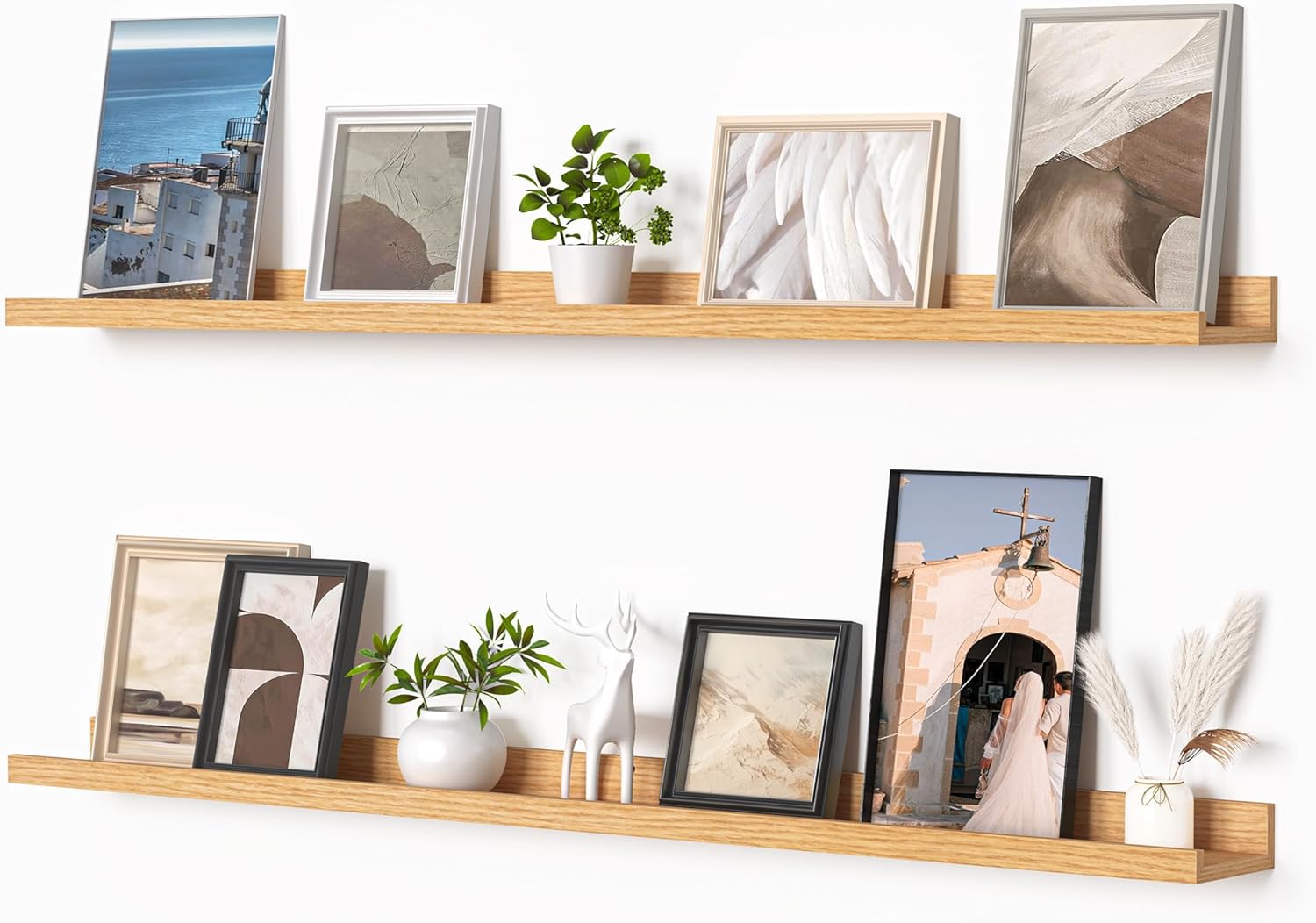 Heimlove Picture Ledge Shelf Set of 2 for Wall Decor