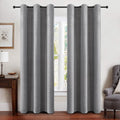 Linen Blackout Curtains and Drapes 100% Room Darken Grey - Thermal