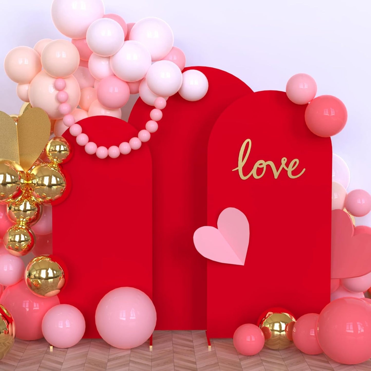 Babenest Red Wedding Arch Cover Set for Stunning Backdrops
