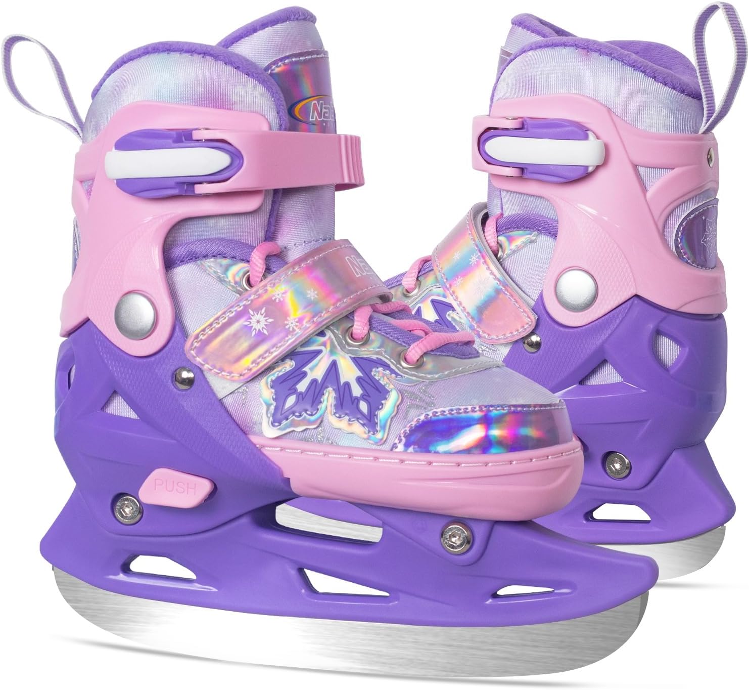 Nattork Adjustable Kids Ice Skates for Growing Skaters Ages 3-12