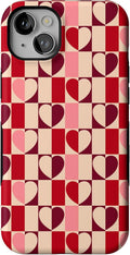 Casely iPhone 14 Plus Case Love's a Game Retro Hearts - Bold