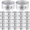 Sunnyray 25 Pcs 4 in Springform Pan Set - Mini Cheesecake Molds