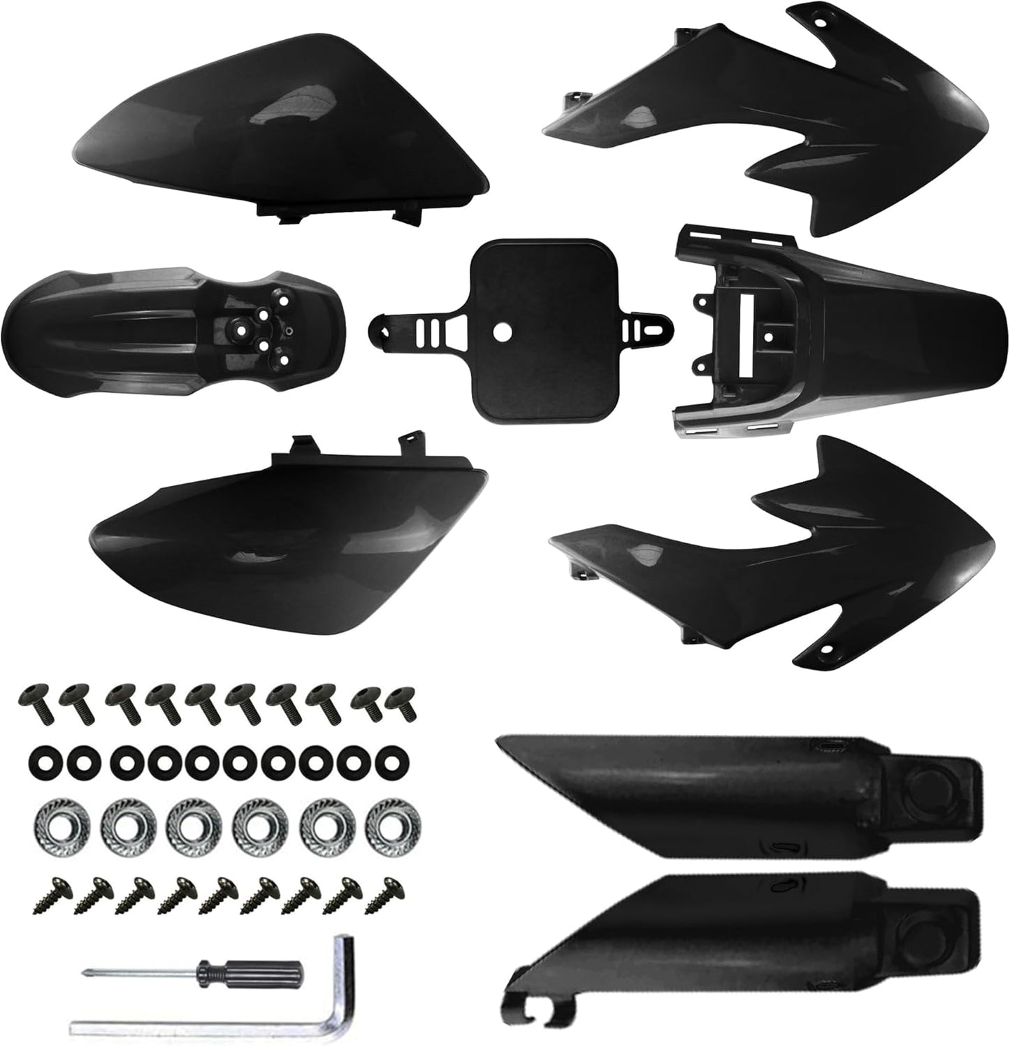 Complete 7 Piece Plastic Fender Kit for CRF50 and XR50 Bikes