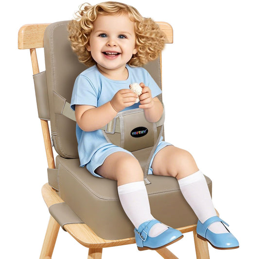 Toddler Booster Seat for Kitchen Chair - Easy-Clean Portable Design