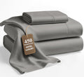 LANE LINEN 450 TC 100% Cotton Twin Sheet Set - Cooling Sateen