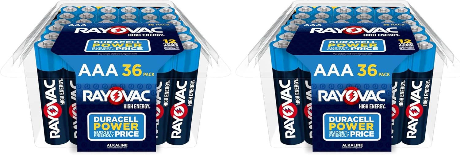 Rayovac AAA Batteries Pack of 72 for Long-Lasting Power