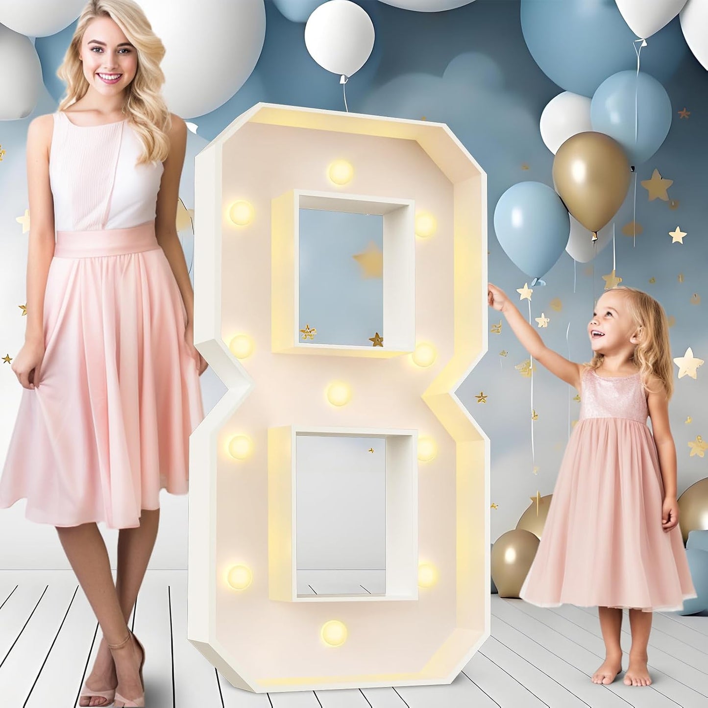 4FT Light Up Numbers for Party Decoration - Perfect for Events