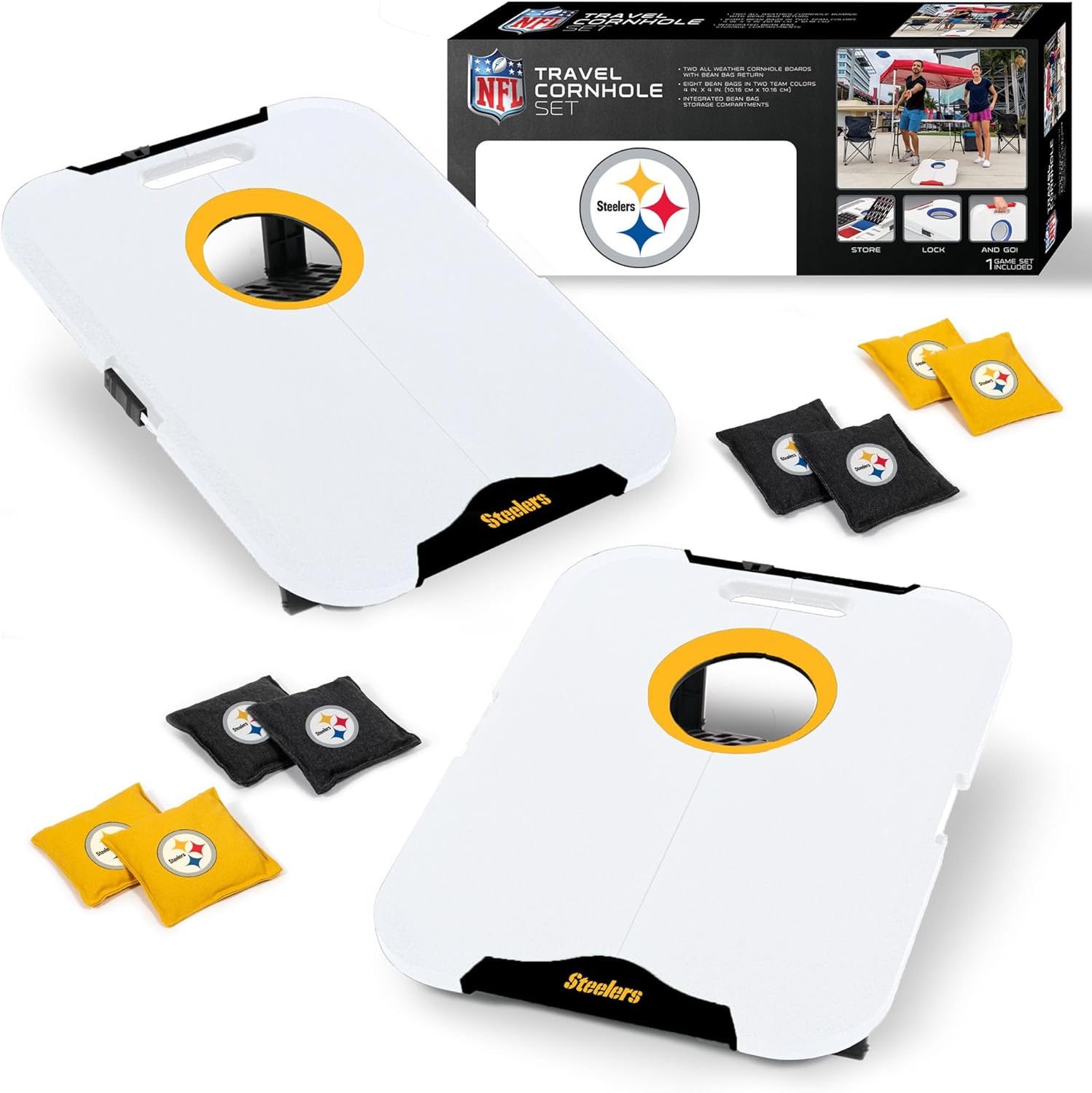 NFL Pro Football All-Weather Cornhole Set for Tailgates