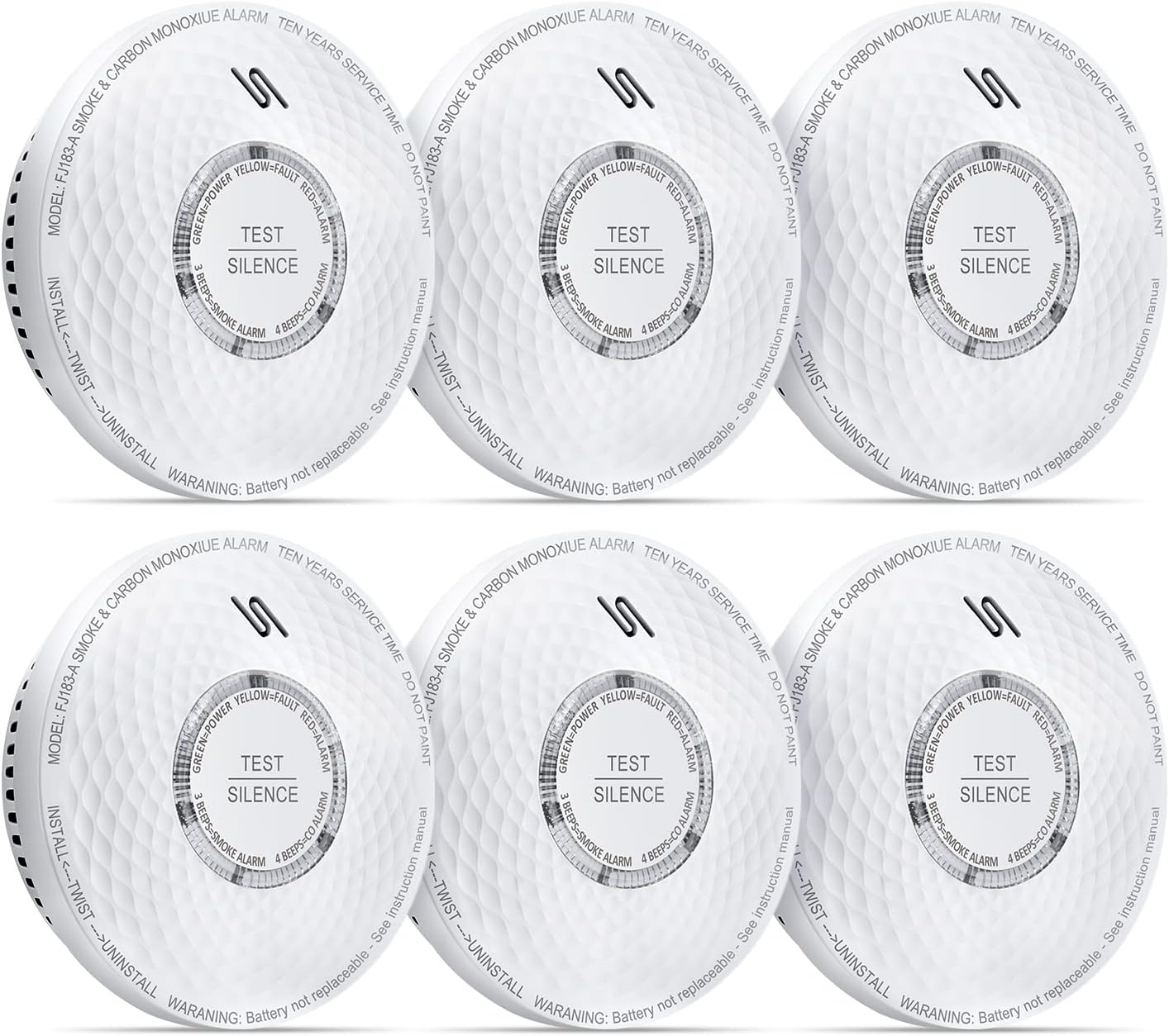 Ecoey Smoke Detector Carbon Monoxide Detector Combo for Safety