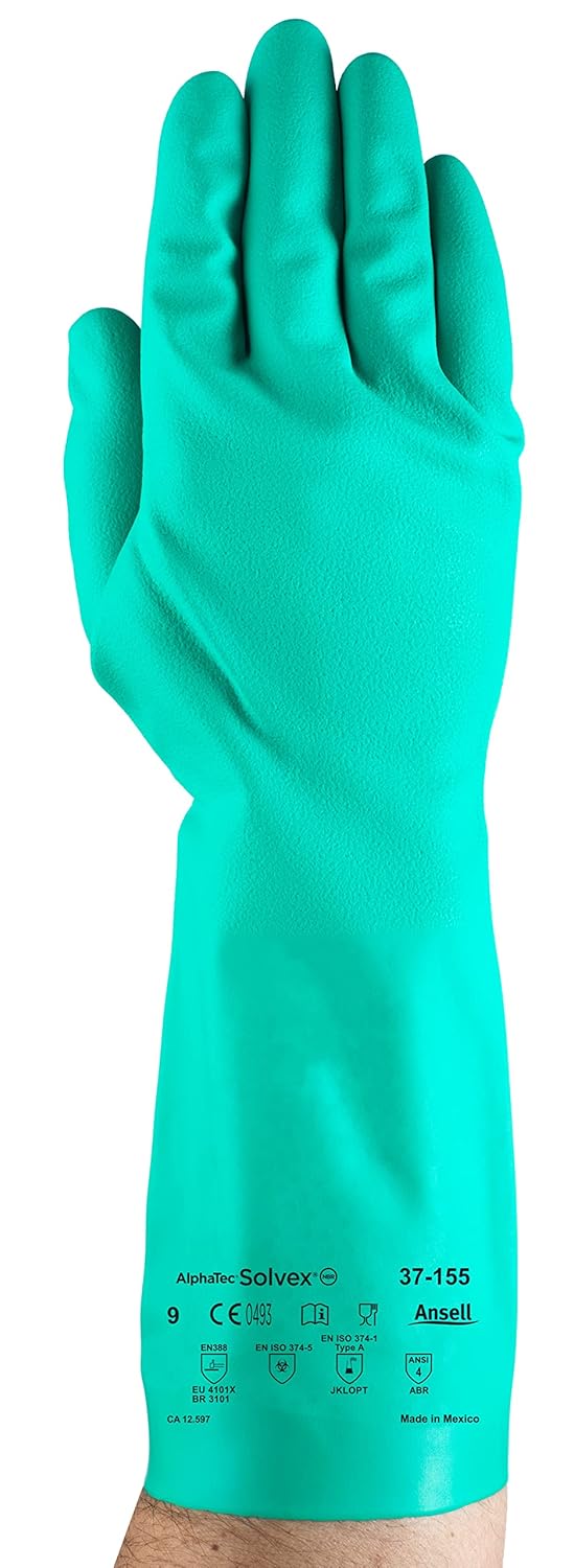Ansell Alphatec Solvex 37-155 Nitrile Gloves for Food & Mechanics