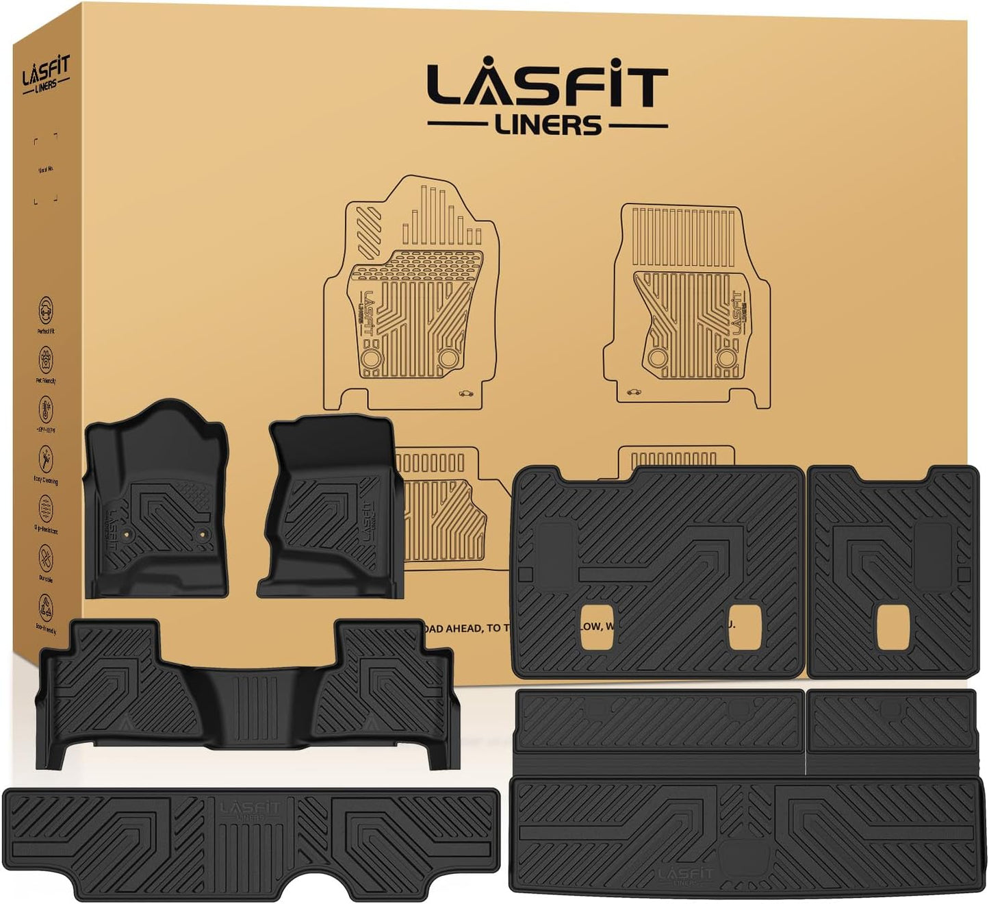 Custom Fit LASFIT Floor Mats for Chevrolet Tahoe & GMC Yukon