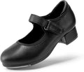 Girls Tap Shoes Easy Strap Dance Mary Jane Flats - Classic Tap