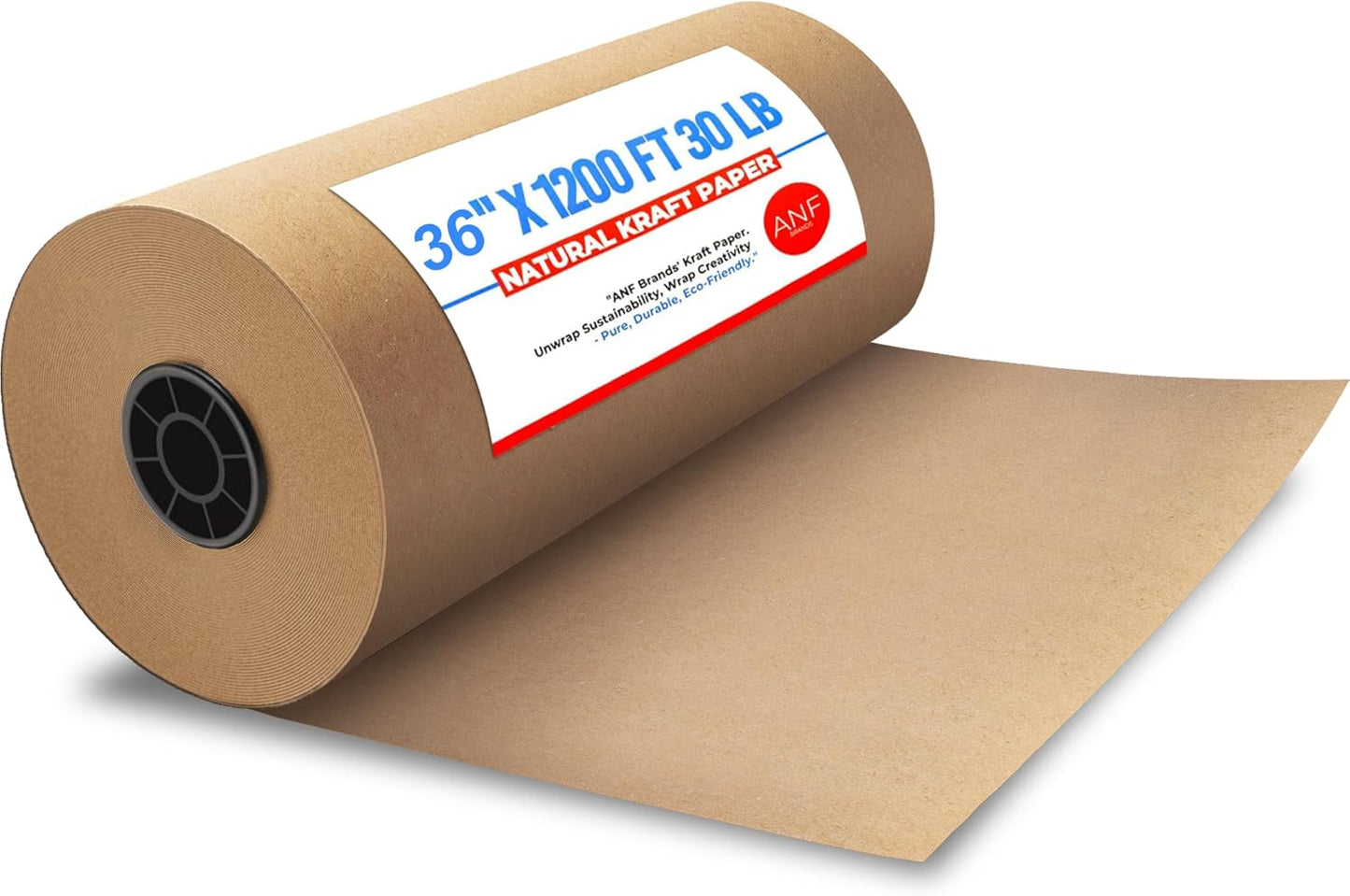 Natural Kraft Paper Roll for Packing and Art Projects - 36in x 1200ft