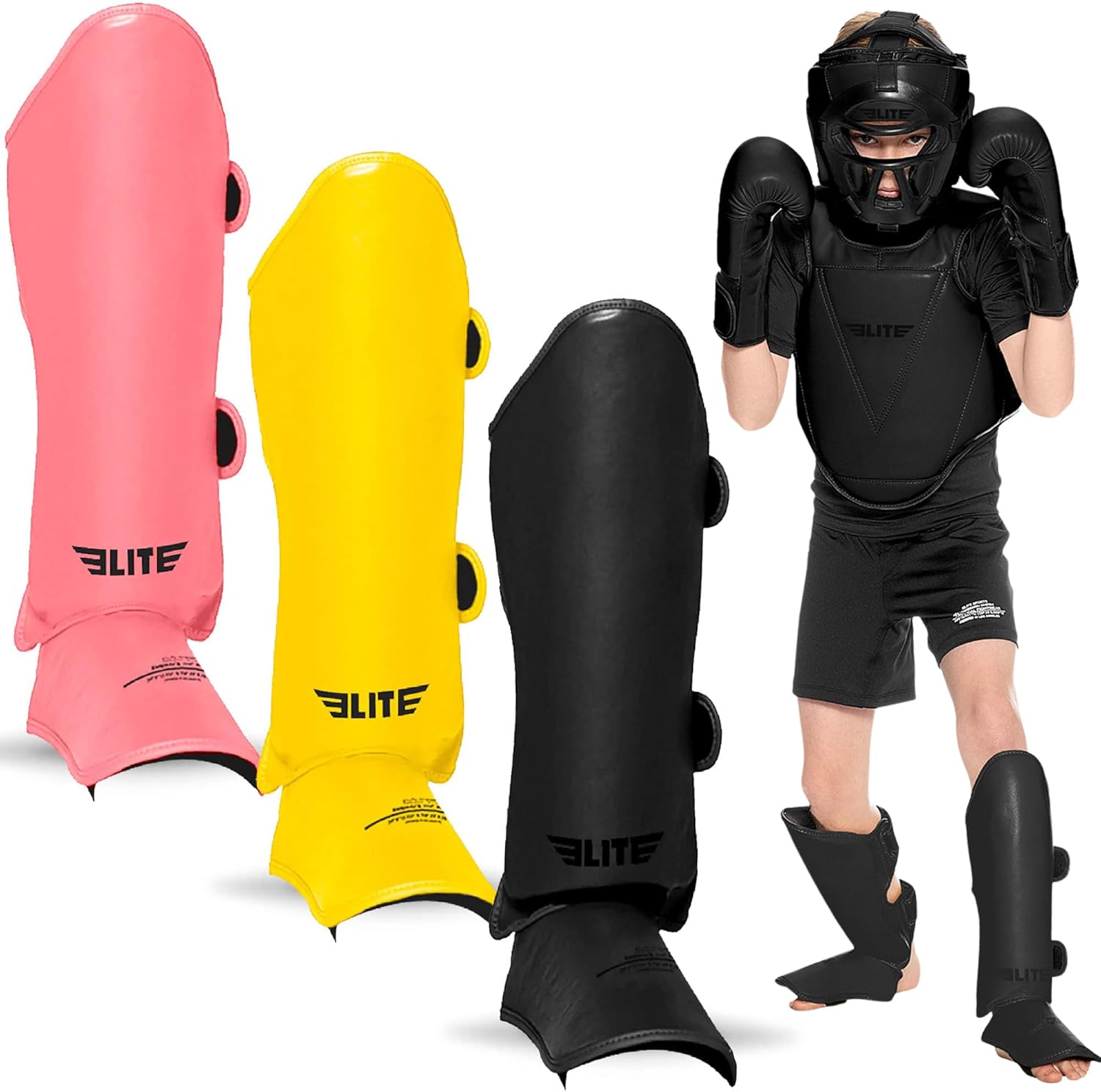 Elite Sports Shin Guards for Kids - Perfect Fit and Comfort
