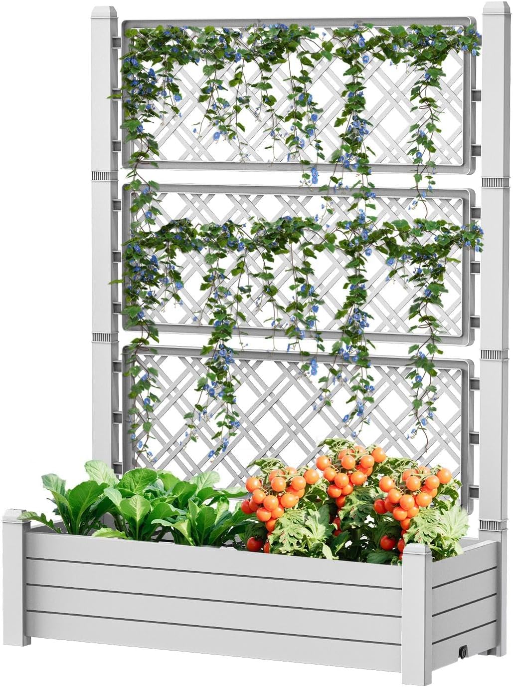 Elevated Raised Garden Bed for Outdoor Plants and Vegetables