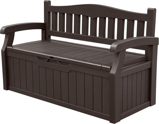 Devoko 80 Gallon Storage Bench Deck Box for Outdoor Seating