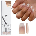 Cat Eye Christmas French Tip Press On Nails - Short Coffin Soft Gel