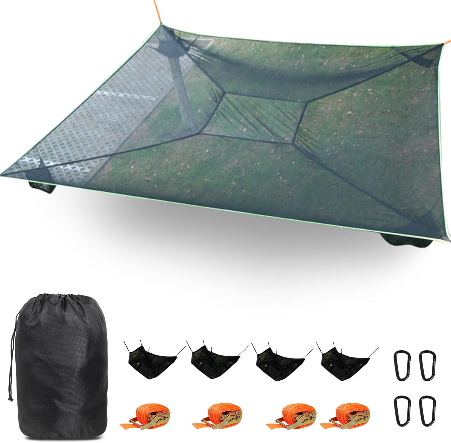 Spacious 13ft Square Camping Hammock, 660 Lbs Capacity