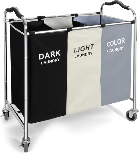 Laundry Basket with Wheels for Easy Organization and Storage