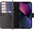Genuine Premium Leather Wallet Case for iPhone 13 Mini - Double Folio