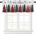 Merry Christmas Curtains Valance Window - Holiday Kitchen & Living