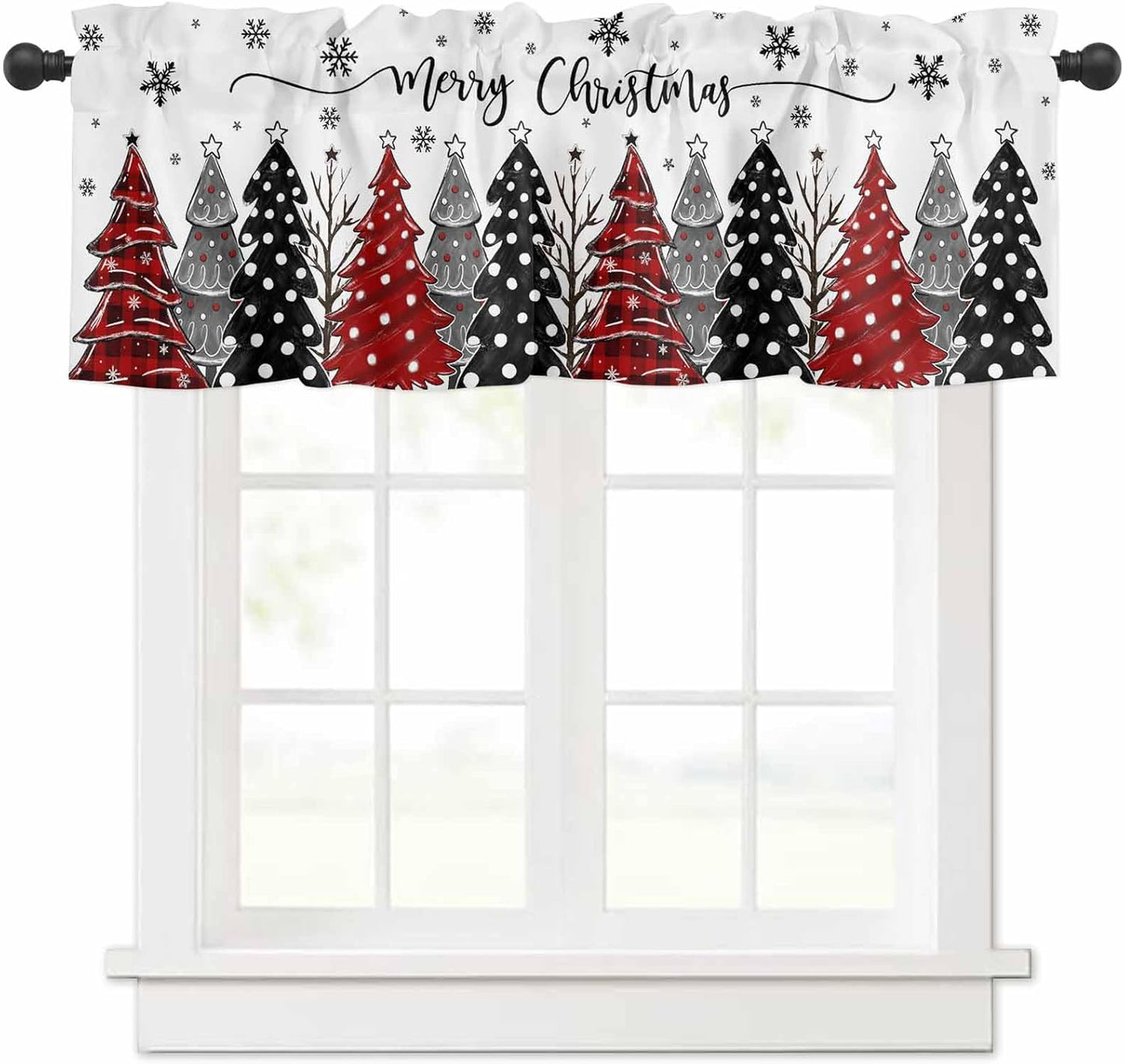 Winter Wonderland Valance - Festive Holiday Decor 42x12 - EFOEBUF