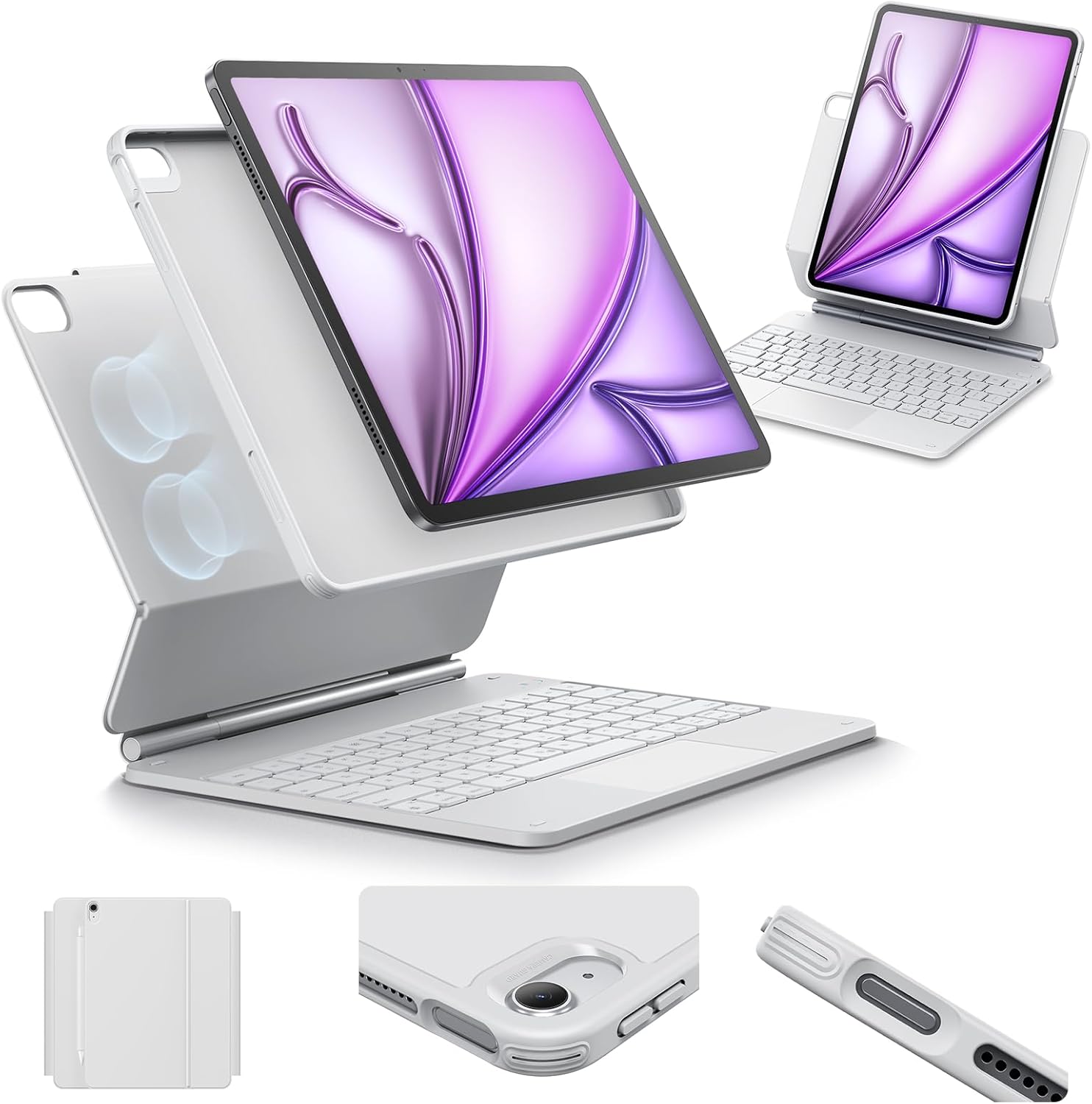 ESR iPad Air 13 Inch Case with Keyboard and Magnetic Stand