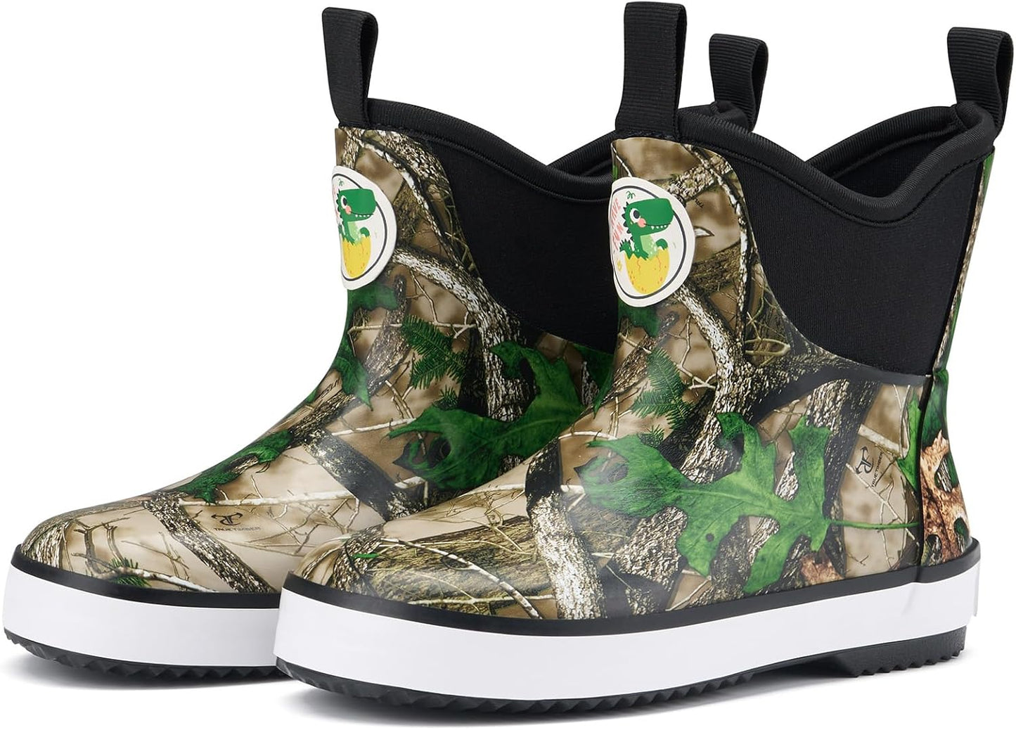 HISEA Kid's Waterproof Lightweight Ankle Rain Boots for Fun