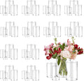 48pcs Glass Vase Cylinder for Centerpieces and Home Decor