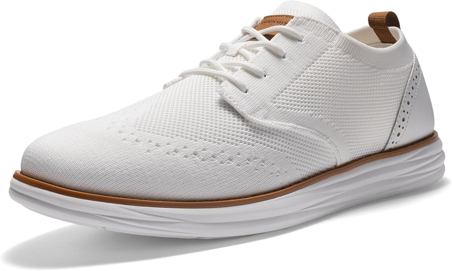 Bruno Marc Men's KnitFlex Craft Mesh Oxfords for All-Day Comfort